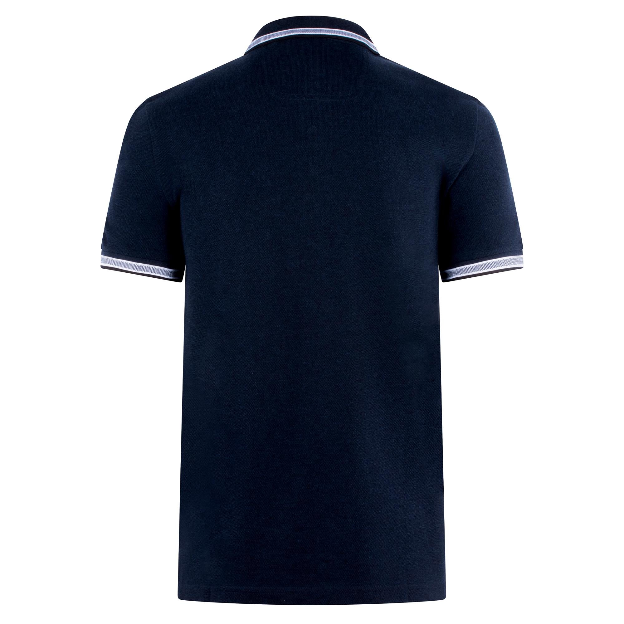 Boss Paddy Cotton Pique Mens Polo Shirt Navy